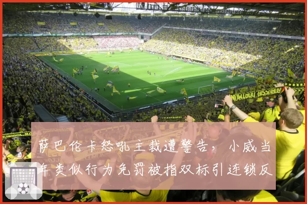 萨巴伦卡怒吼主裁遭警告，小威当年类似行为免罚被指双标引连锁反应