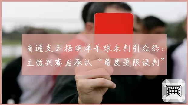 南通支云杨明洋手球未判引众怒，主裁判赛后承认“角度受限误判”